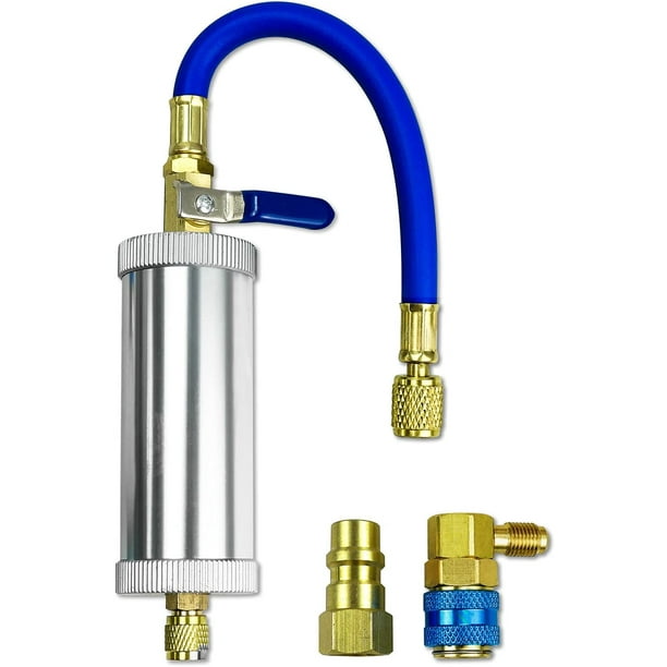 1/4 SAE Male Connector and Female AC R12 R22 Oil Dye Injector Refrigerant 2oz Injection Air Conditioning HVAC Tool R134A Quick Coupler and 8v1 Female Thread R134A Compressor Oil Dye Injector 1/4 SAE Male Connector and Female AC R12 R22 Oil Dye Injector Refrigerant 2oz Injection Air Conditioning HVAC Tool R134A Quick Coupler and 8v1 Female Thread R134A Compressor Oil Dye Injector